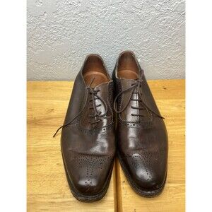 Allen Edmonds "Cornwallis" Dress Leather Oxfords 9 D Walnut Dark Brown 1053